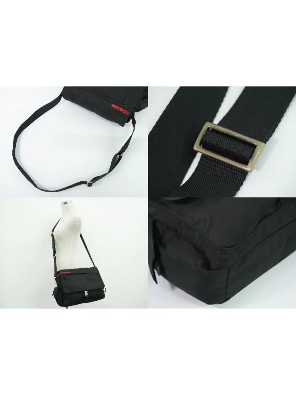 Prada Sports Line Shoulder Bag Pochette Nylon Black